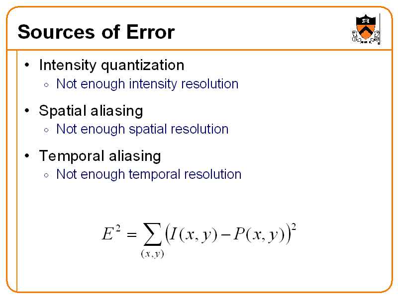 Sources of Error