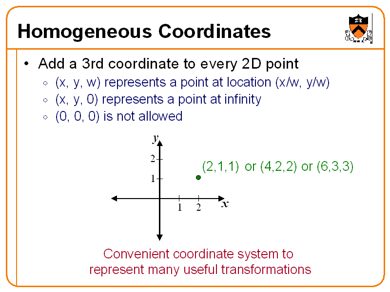 Homogeneous Coordinates