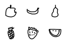 fruit doodles