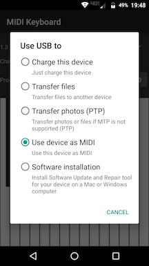 USB charging interface