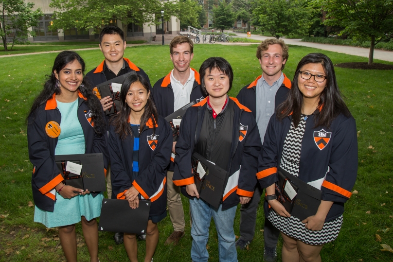 Recipients of the Student Teaching Award gather