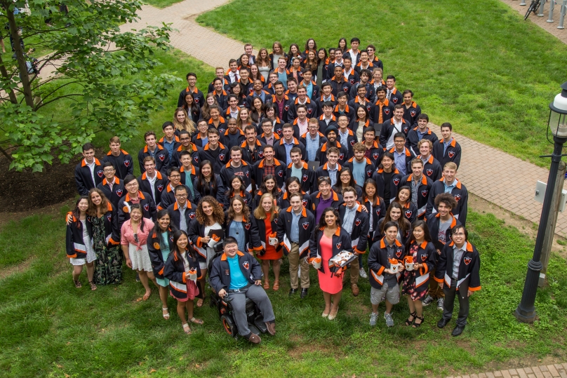 Computer Science class of 2017 gather outside