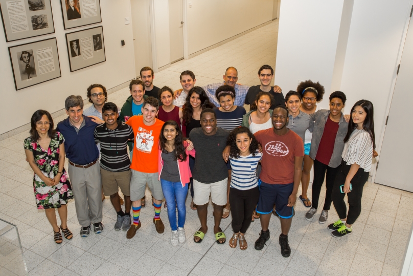 Students in the friends center.