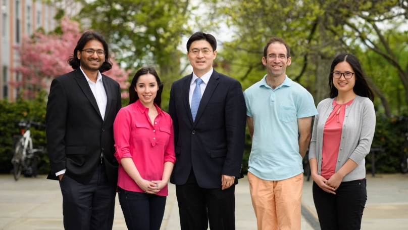 Group photo of Anne Edmundson, Mung Chiang, Nick Feamster, and Yixin Sun