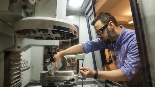 Ryan Adams working in his lab